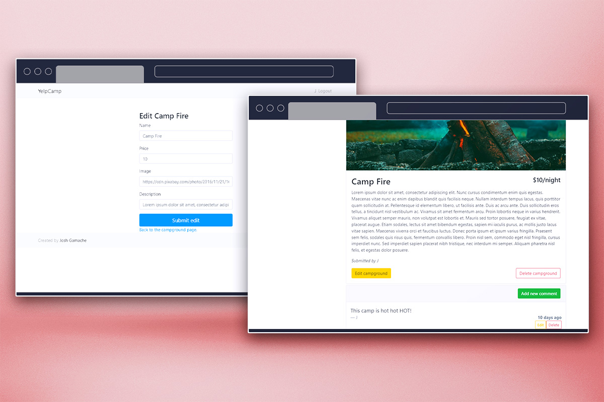 Editing a campground